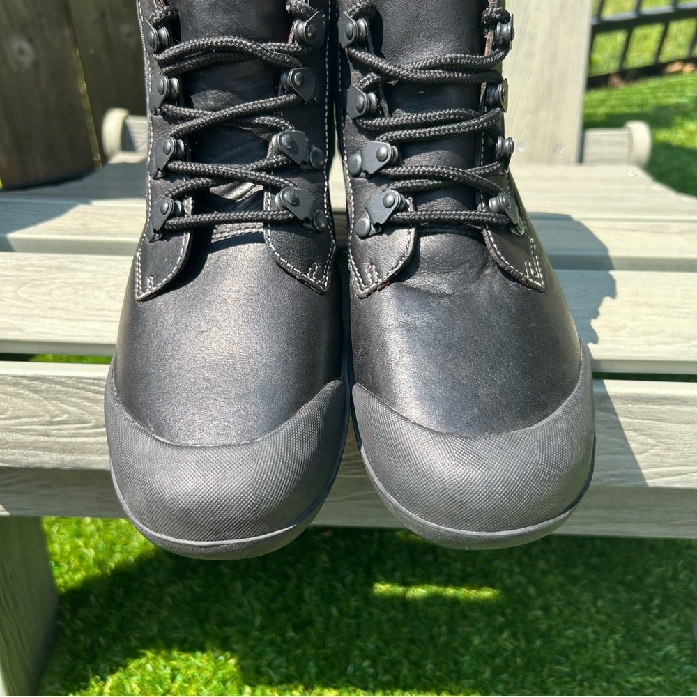 Coach Dyanne Black Leather Lace up Rain Snow Boot Women’s 7.5M - Picture 5 of 12